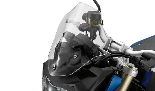 Parabrisas alto tintado OEM 77338545827 para BMW Motorrad F800R (K73) 2014-2019. Original BMW Motorrad.