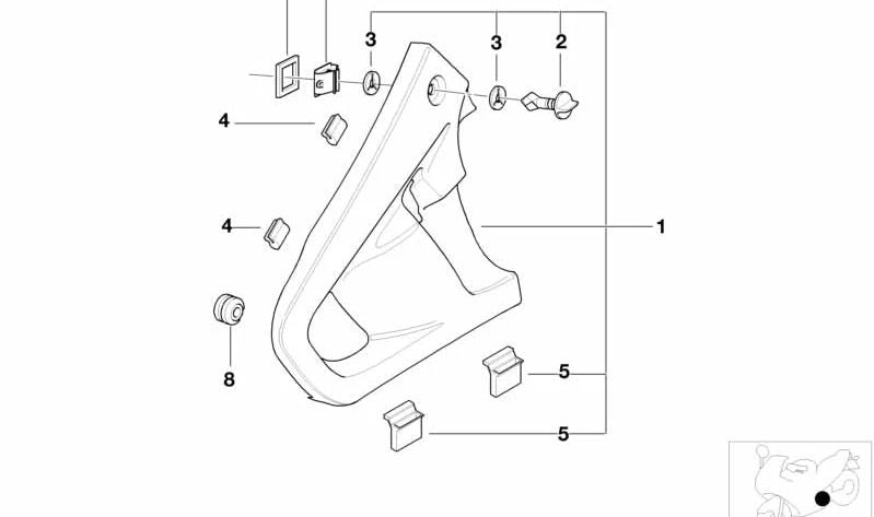Amortiguador trasero OEM 52532313496 para motos BMW R1100RT, R850RT, R1150RT. Original BMW Motorrad.