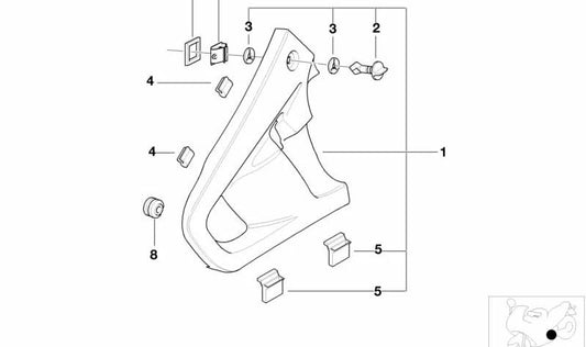 Casquillo OEM 46632317389 para motos BMW R 1100 RT, R 850 RT, R 1150 RT... y más. Original BMW Motorrad.