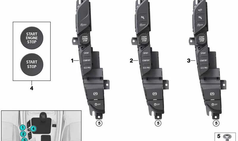 Módulo de control consola central OEM 61315A1CA55 para BMW F40, F44, G20, G21, G29. Original BMW.