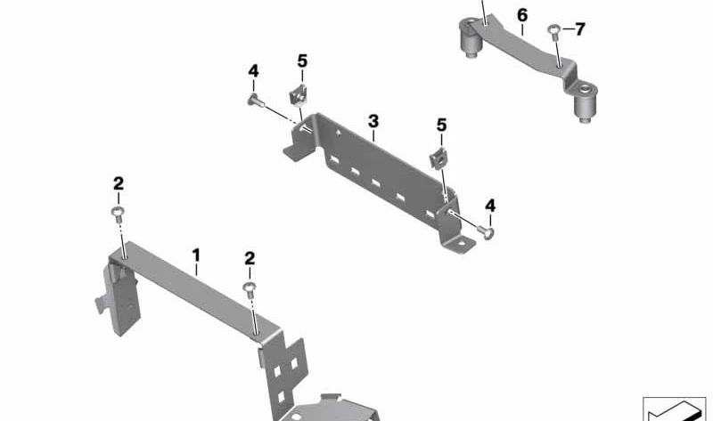 Rechte Stütze OEM 46637693203 für BMW R 1200 RT, R 900 RT (K26) Motorräder. Original BMW Motorrad.