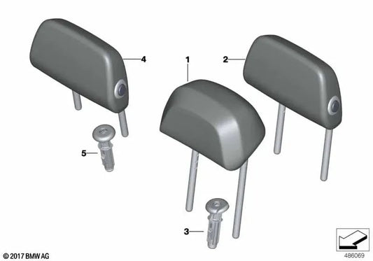 Fabric headrest for BMW G01 (OEM 52207469961). Original BMW
