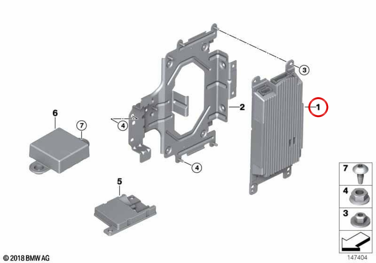 Combox Next Generation OEM 84102447926 for BMW E82, E88, E90, E91, E92, E93, E84, E70, E71, E72, E89. Original BMW.