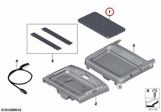 Touch Command Tablet OEM 84105A35830 para BMW G38, G11, G12. Original BMW.