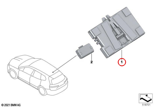 OEM 84105A6CDF2 Modulo di comunicazione telematica per BMW U06, G28, G26, U11, U12, I20. BMW originale.