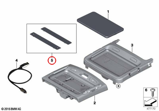 Einlage OEM 84109388210 pour BMW G38, G11, G12. BMW d'origine.