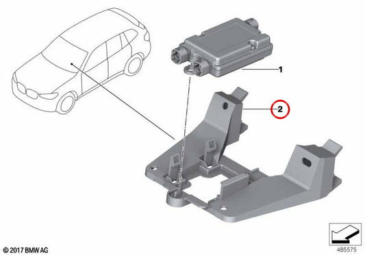 Soporte Hub USB OEM 84109398981 para BMW G01, G08, F97, G02, F98. Original BMW.