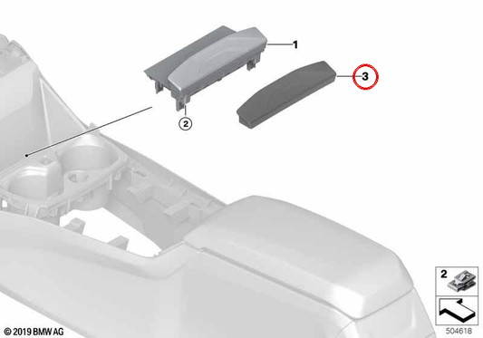 Carregador sem fio OEM 84109442558 para BMW F40, F44. BMW genuíno.