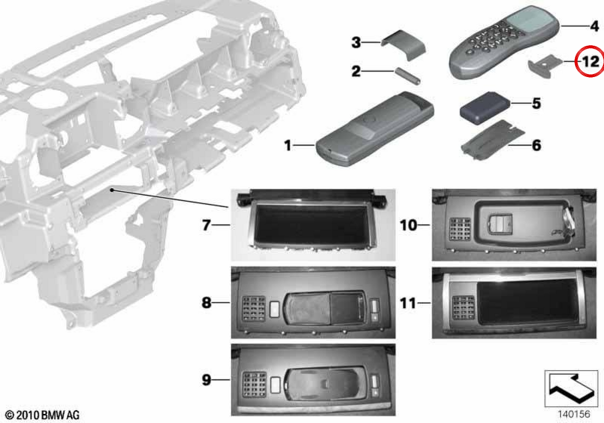 Sup supporto SIM OEM 84116910571 per BMW E65, E66. BMW originale.