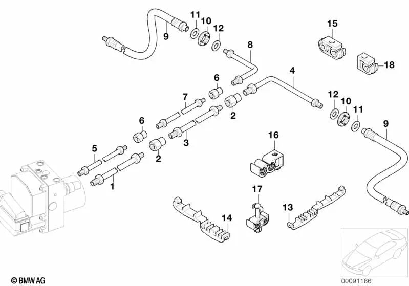 BMW E65 Pipe, E66 (OEM 34326772610). Original BMW