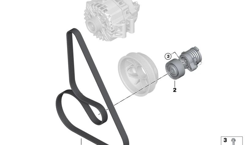 Cinghia rachated per BMW F04 (OEM 11287631827). BMW originale