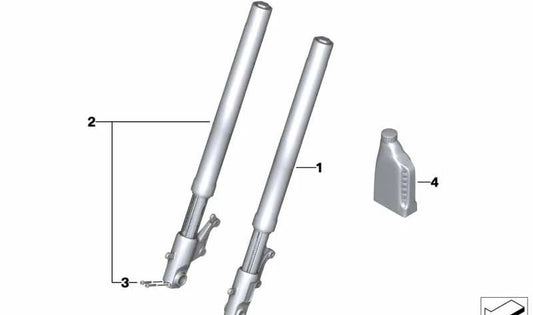 Linksgabel OEM 31428566203 für BMW Motorrad C Evolution, C 650 Sport und C 650 GT (CK17, CK18, CK19). Kompatibel von 2014 bis 2020. Originaler Ersatz BMW Motorrad.