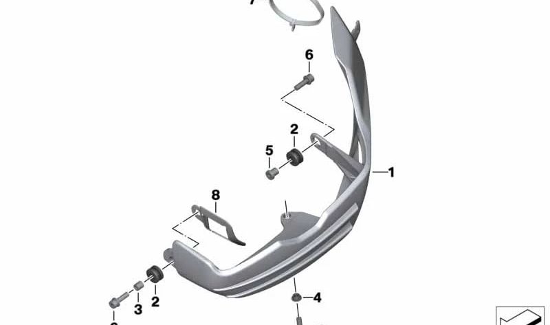 Casquillo con collar OEM 11117652233 para motos BMW HP2 Enduro (K25). Original BMW Motorrad.
