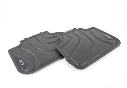 Alfombrillas todo tiempo traseras OEM 51472365858 para BMW X1 F48, X1 F48 LCI. Original BMW.