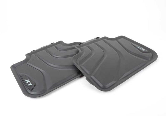 Alfombrillas todo tiempo traseras OEM 51472365858 para BMW X1 F48, X1 F48 LCI. Original BMW.