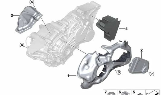 Cubierta acústica trasera OEM 17738650785 para BMW F45, F45N, F48N, F49, F49N, F39 y MINI F60, F60N. Original BMW y MINI.