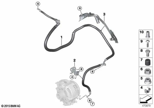 BMW Cable Guide 2 F87, F87N Series 3 F30 (OEM 12527621308). BMW d'origine