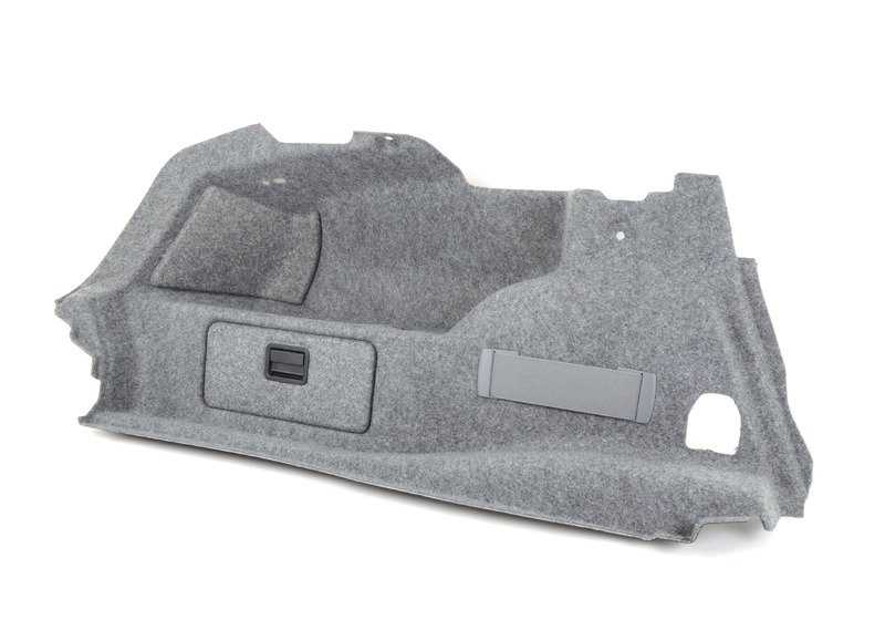 Revestimiento lateral izquierdo maletero OEM 51476956431 para BMW E92 {316i, 318i, 320d} compatible con modelos de 2007 a 2013. Pieza original BMW.