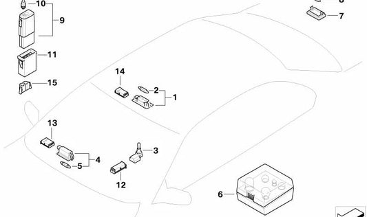 Kit de lámparas de repuesto OEM 63217164673 para BMW E46. Original BMW.