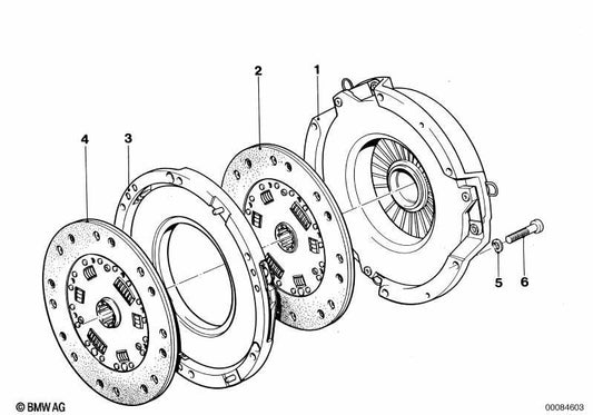 Disco de arrastre embrague OEM 21211207014 para BMW E30, E34, E36, Z3. Original BMW.