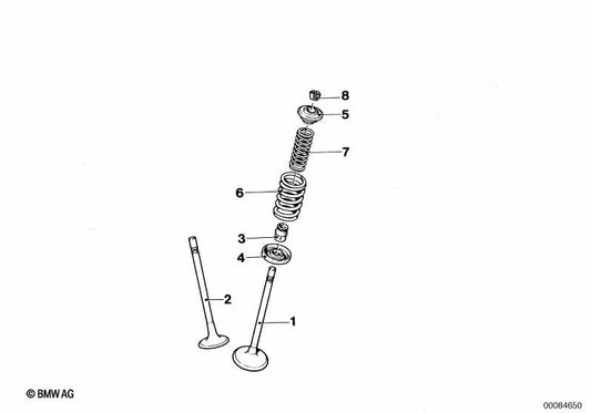 Valvola di ammissione OEM 11341304643 per BMW E30, E31, E32, E34, E36, E38, E39, E46, Z3. Sostituzione BMW originale.