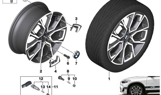 OEM tire insert 36106896108 for BMW X1 F48, F48N and BMW X2 F39. Original BMW piece.