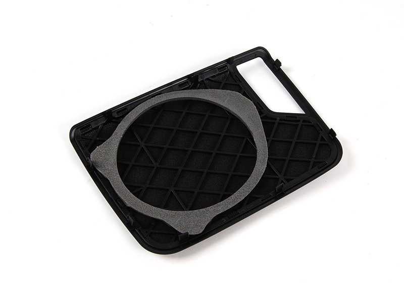 OEM 51468243679 left speaker lid for BMW E46 (all compatible models). Original BMW.