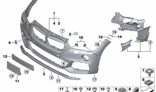 Left cover of the Windshield Windshield Printing OEM 51118067857 for BMW F48. Original BMW.