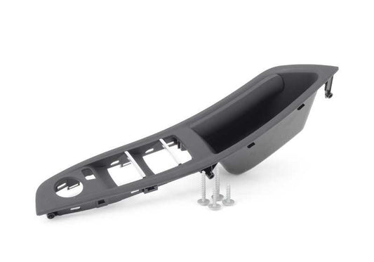 Manilla interior puerta izquierda negra OEM 51417225865 para BMW F10, F10N, F11, F11N, F18N. Original BMW.