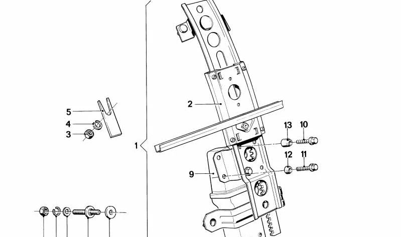 Motor elevalunas delantero izquierdo OEM 51371369251 para BMW E24. Original BMW.