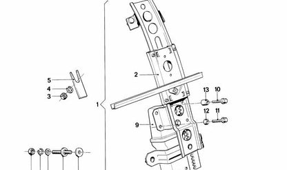 Motor elevalunas delantero izquierdo OEM 51371369251 para BMW E24. Original BMW.