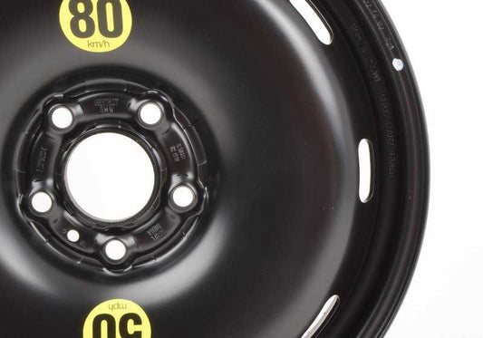 Roue d'urgence en acier pour la série BMW 1 F40, F70, série 2 F44, F45, F46, X1 F48, U11, X2 F39 (OEM 36115A062D8). BMW d'origine
