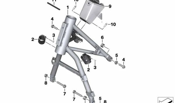 Tornillo de seguridad OEM 51258550032 para BMW Motorrad C Evolution (CK17, 0C03IA0) de 2014 a 2020. Pieza original BMW Motorrad.