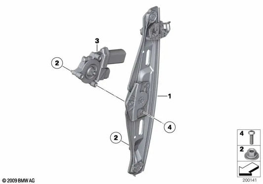 Rear Right Window Lifter Motor for BMW X1 E84 (OEM 67627268340). Original BMW