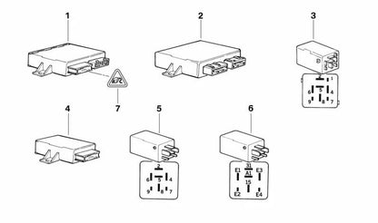 Windshield wiper controller for BMW 3 Series E36 (OEM 61351387458). Original BMW