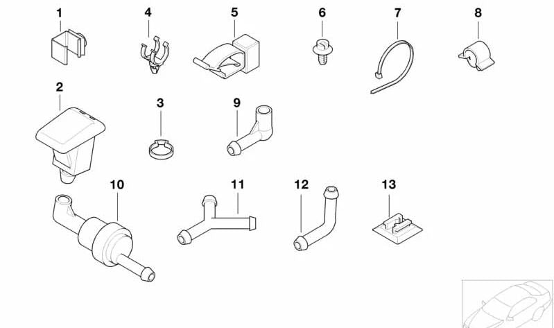 Soporte de cables OEM 33181181310 para BMW E36, Z3. Original BMW.