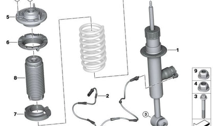 Tuerca hexagonal para BMW Serie 4 F36, G22, G23N, Serie 5 G30N, G60, G61, G68, Serie 8 G14, G15, G16, X3 G45 (OEM 33506896360). Original BMW