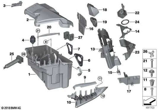 Plastikschraube für BMW X5 E70, E70N, X6 E71, E72 (OEM 12907550918). Original BMW