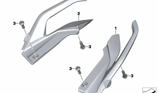 Asidero izquierdo OEM 46548533761 para motos BMW R1200R, R1250R, R1200RS, R1250RS. Original BMW Motorrad.