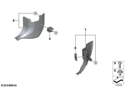 Copertura del connettore OBD per BMW F48, F48N, F49, F49N, F39 (OEM 51437366861). BMW originale