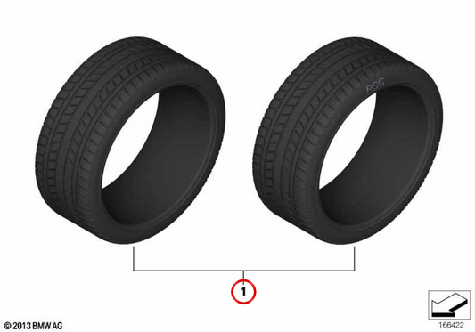 Bridgestone Potenza S005 Sommerreifen 235/35 R19 91Y OEM 85452729324 für BMW 1er F40, 2er Gran Coupé F44 und MINI Clubman F54 LCI. Original BMW und MINI