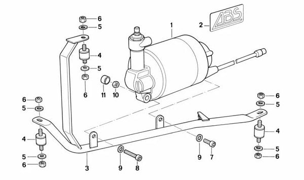 Soporte de modulador ABS OEM 61212310927 para motos BMW K1, K100RS (K589). Original BMW Motorrad.