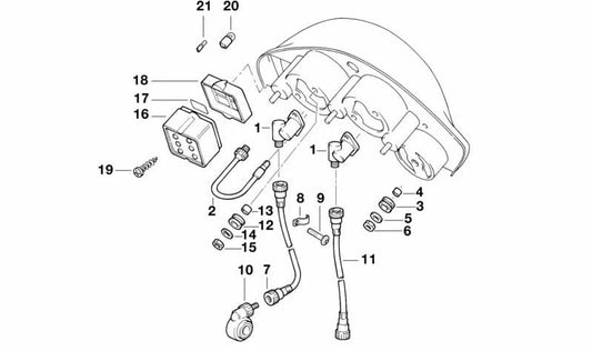 Placa da mesa do instrumento OEM 62112346132 Para motocicletas BMW F 650 (D161, D162), F 650 ST (D163). BMW Motorrad original.