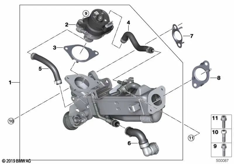 Vorab -Kältemittelschlauch für BMW X5 G05 (OEM 11718580450). Original BMW