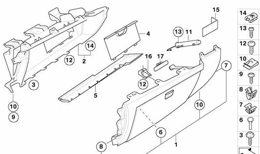 Evelolecedora Cover OM 51456954344 für BMW E87. Original BMW Stück.