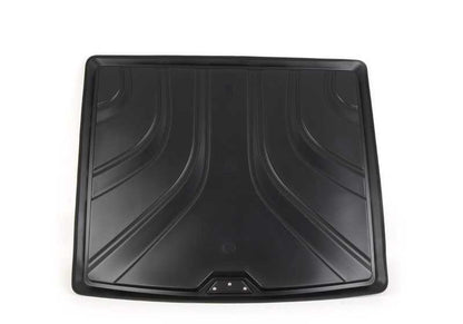 Alfombrilla cubre maletero rígida OEM 51472407173 para BMW X1 F48. Compatible con versiones sDrive y xDrive (16d, 18i, 20i, 20d, 25i). Diseño X-Line negro/plata. Original BMW.