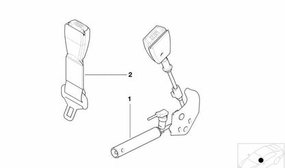 Correia inferior com tensor da correia direita para BMW 5 E39 Series, 7 E38 Series (OEM 72118257798). BMW original.