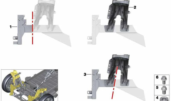 Tornillo hexagonal M10x20 OEM 07119904140 para BMW I01 i3 60Ah, 94Ah, 120Ah y i3 Rex. Compatible con modelos desde 2013 hasta 2022. Pieza original BMW.