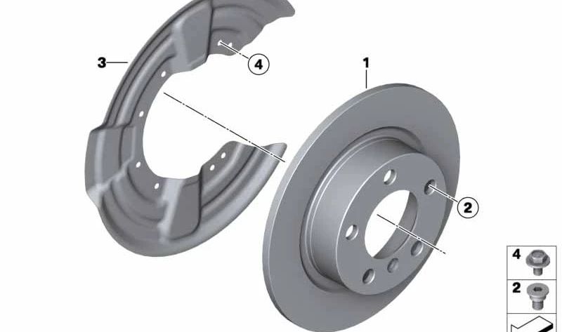 Chapa protectora trasera OEM 34209805960 para MINI Countryman R60, Paceman R61. Original MINI.