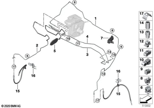 BMW Connector 3 F30 Series, F31, 4 Série F32, F33, 5 F07, F10, F11, 6 F06, F13, F13, 7 F01 Série, F02, F02, série 8 F91, F92, F93, I I12, I15, I15 , X5 F95, G05, G18, X6 F96, G06, X7 G07, XM G09 (OEM 34326868934). BMW d'origine
